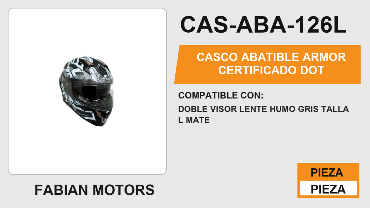 CASCO ABATIBLE ARMOR CERTIFICADO DOT