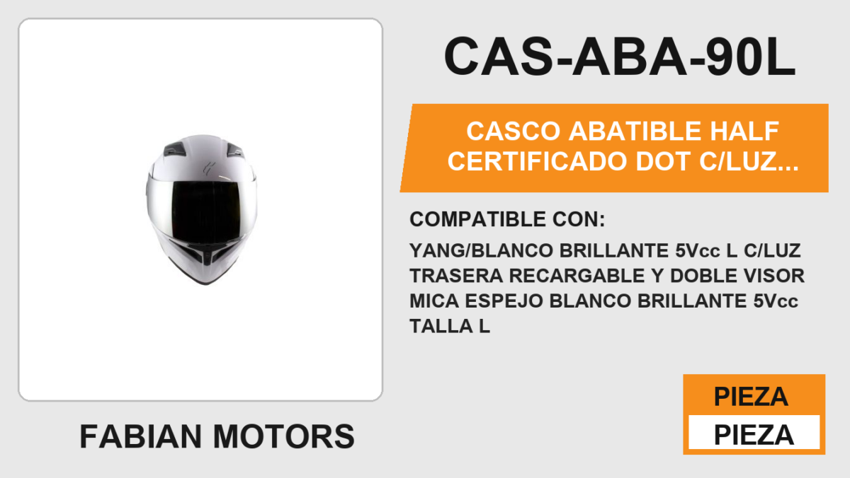 CASCO ABATIBLE YANG CERTIFICADO " DOT "