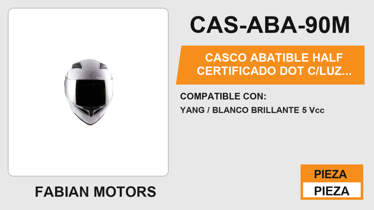 CASCO ABATIBLE HALF CERTIFICADO DOT C/LUZ TRASERA RECARGABLE Y DOBLE VISOR MICA ESPEJO