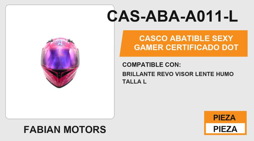 CASCO ABATIBLE SEXY GAMER CERTIFICADO " DOT "