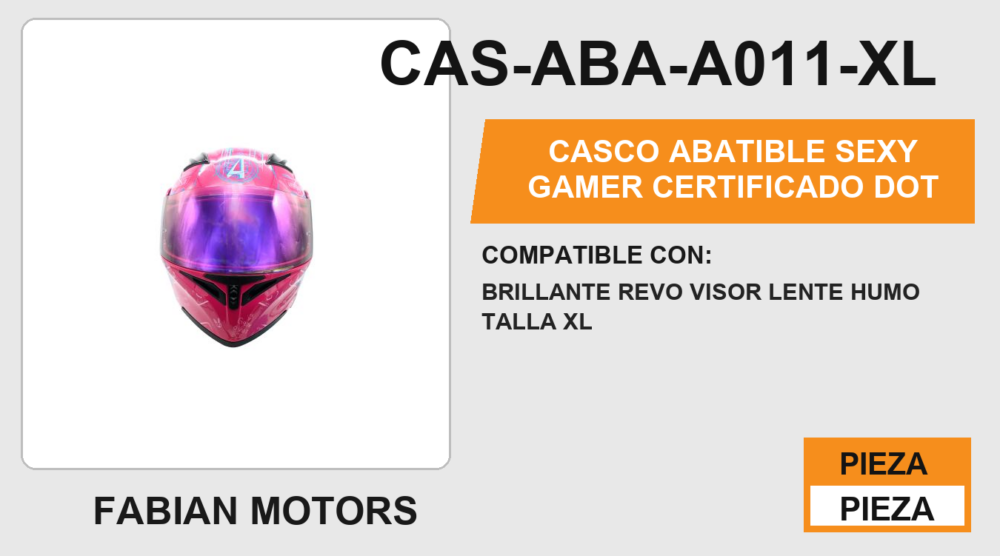CASCO ABATIBLE SEXY GAMER CERTIFICADO " DOT "