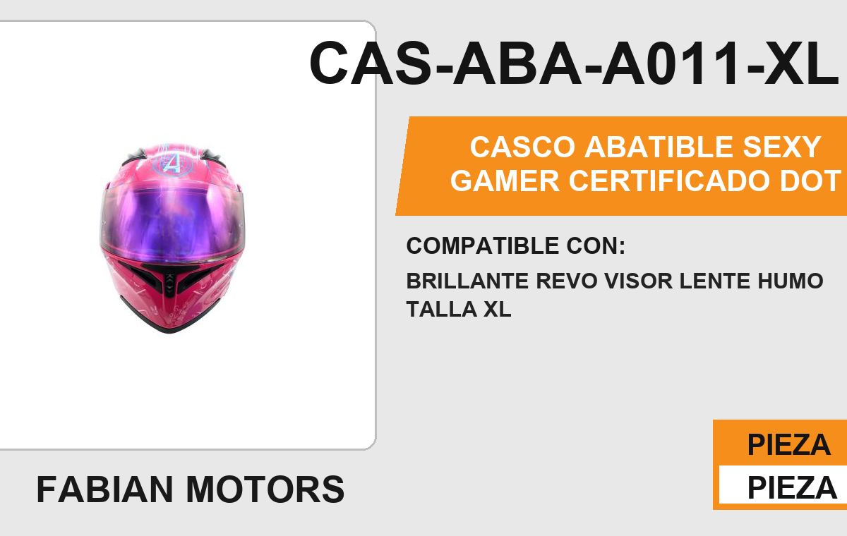 CASCO ABATIBLE SEXY GAMER CERTIFICADO " DOT "