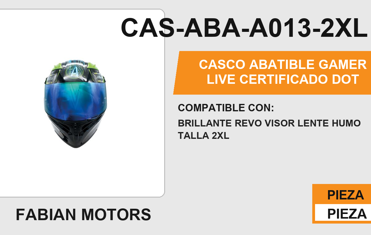 CASCO ABATIBLE GAMER LIVE CERTIFICADO " DOT "
