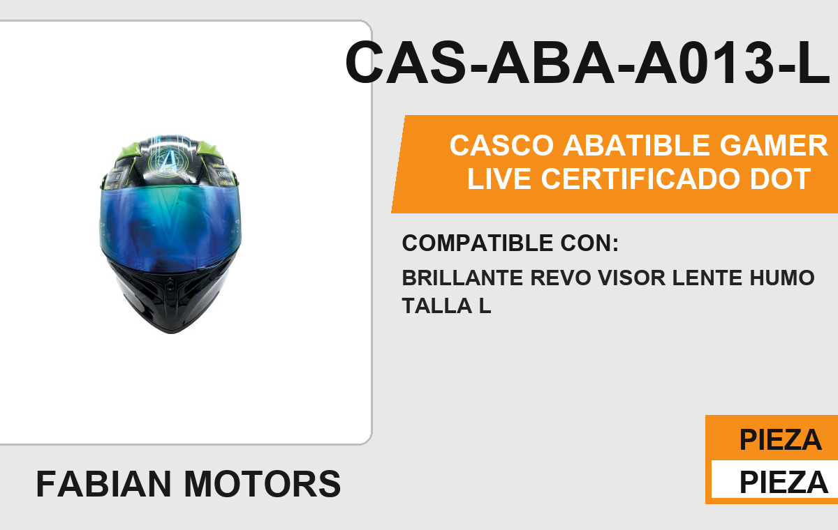 CASCO ABATIBLE GAMER LIVE CERTIFICADO " DOT "