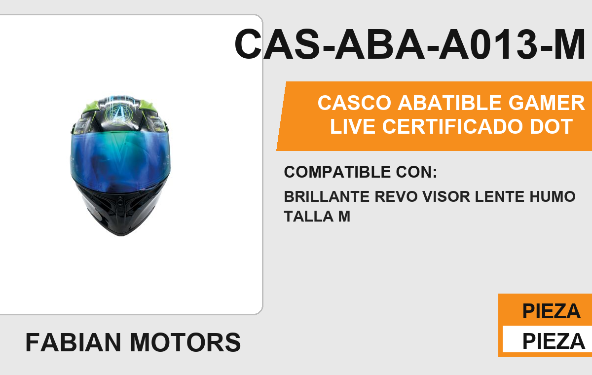 CASCO ABATIBLE GAMER LIVE CERTIFICADO " DOT "