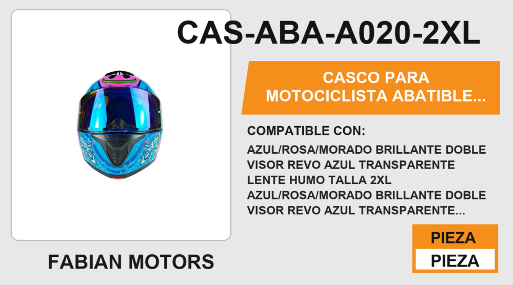 CASCO ABATIBLE CANCUN CERTIFICADO "DOT"