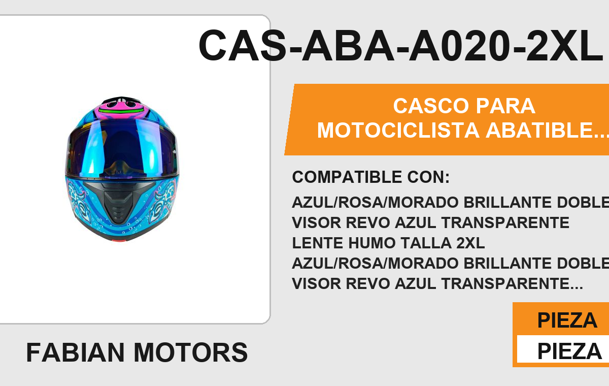 CASCO ABATIBLE CANCUN CERTIFICADO "DOT"