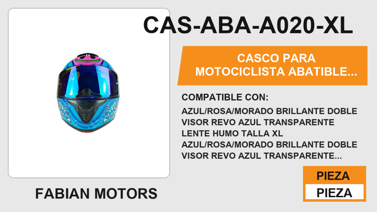 CASCO ABATIBLE CANCUN CERTIFICADO "DOT"