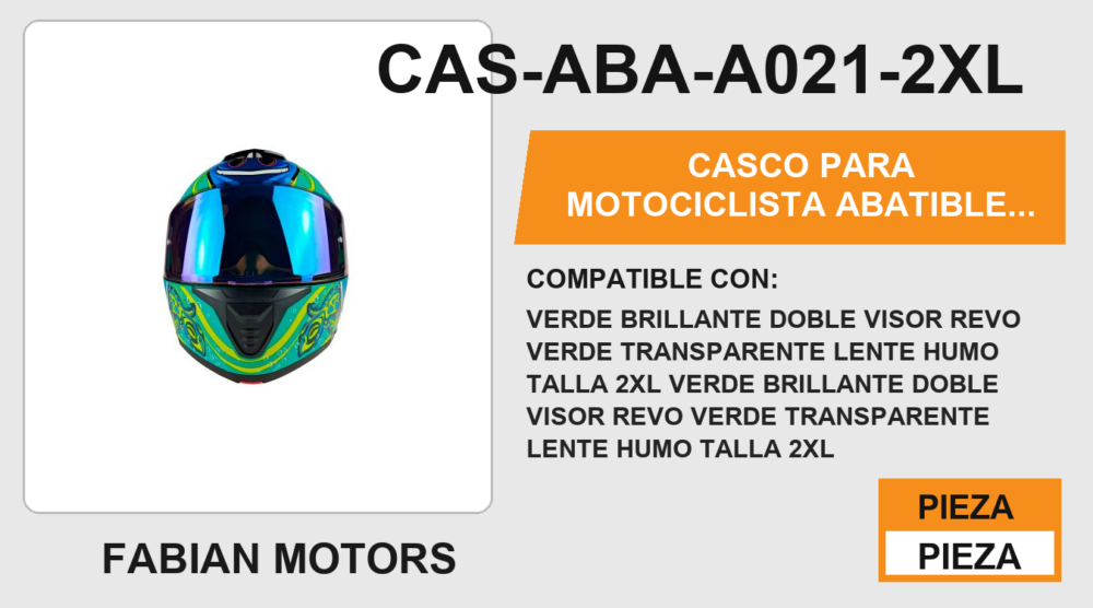 CASCO ABATIBLE CANCUN BEACH CERTIFICADO "DOT"
