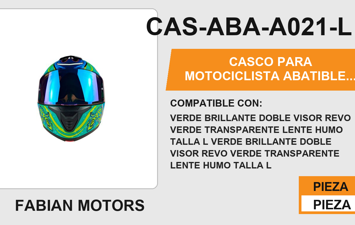 CASCO ABATIBLE CANCUN BEACH CERTIFICADO "DOT"