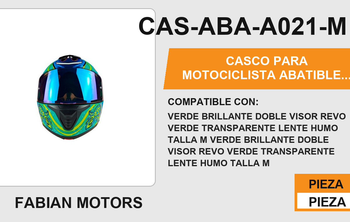 CASCO ABATIBLE CANCUN BEACH CERTIFICADO "DOT"