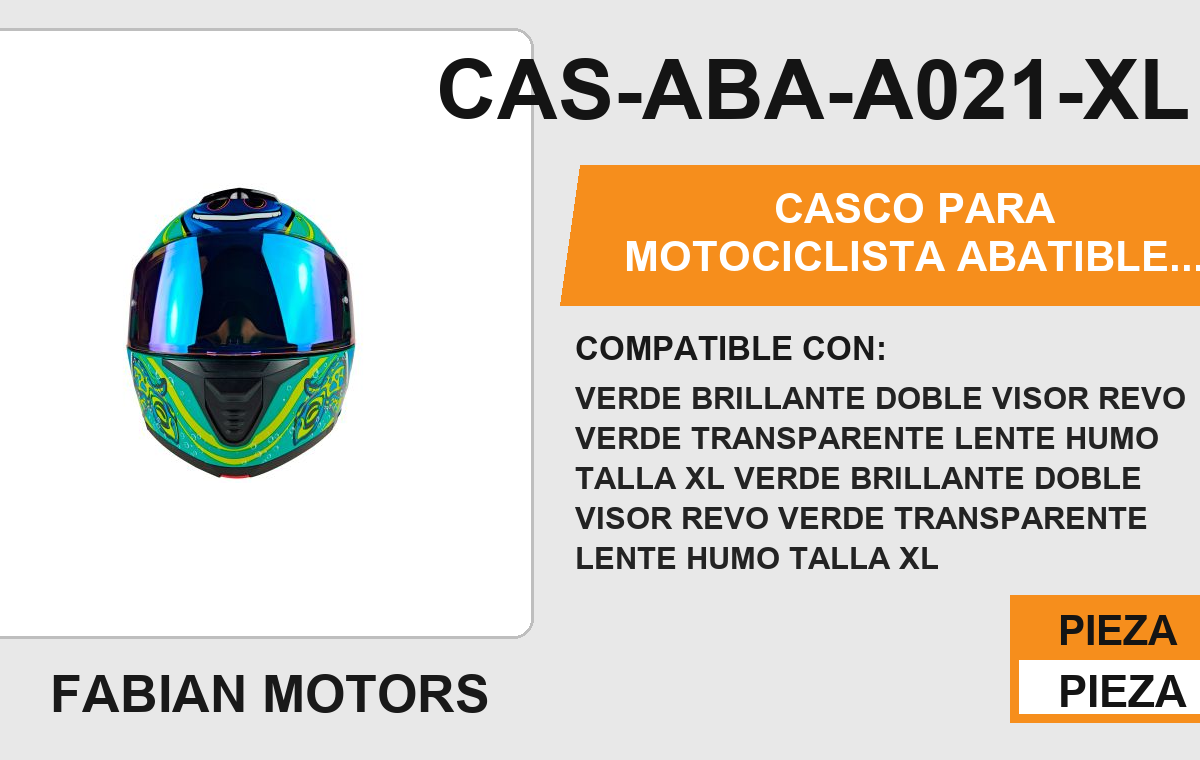 CASCO ABATIBLE CANCUN BEACH CERTIFICADO "DOT"