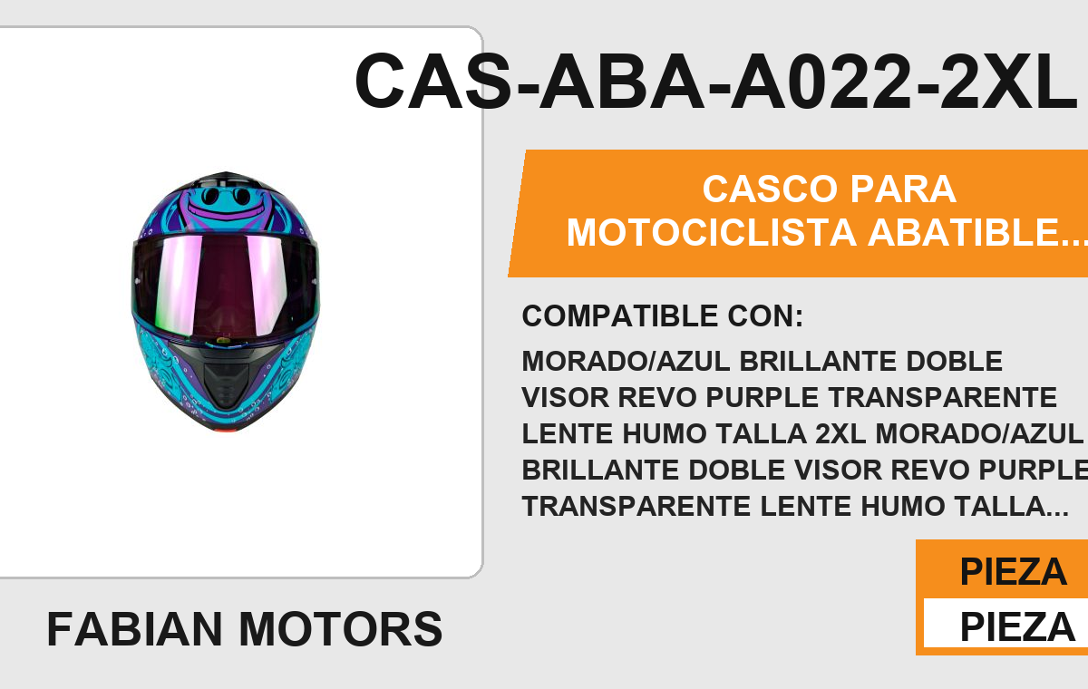 CASCO ABATIBLE CANCUN NIGHT CERTIFICADO "DOT"