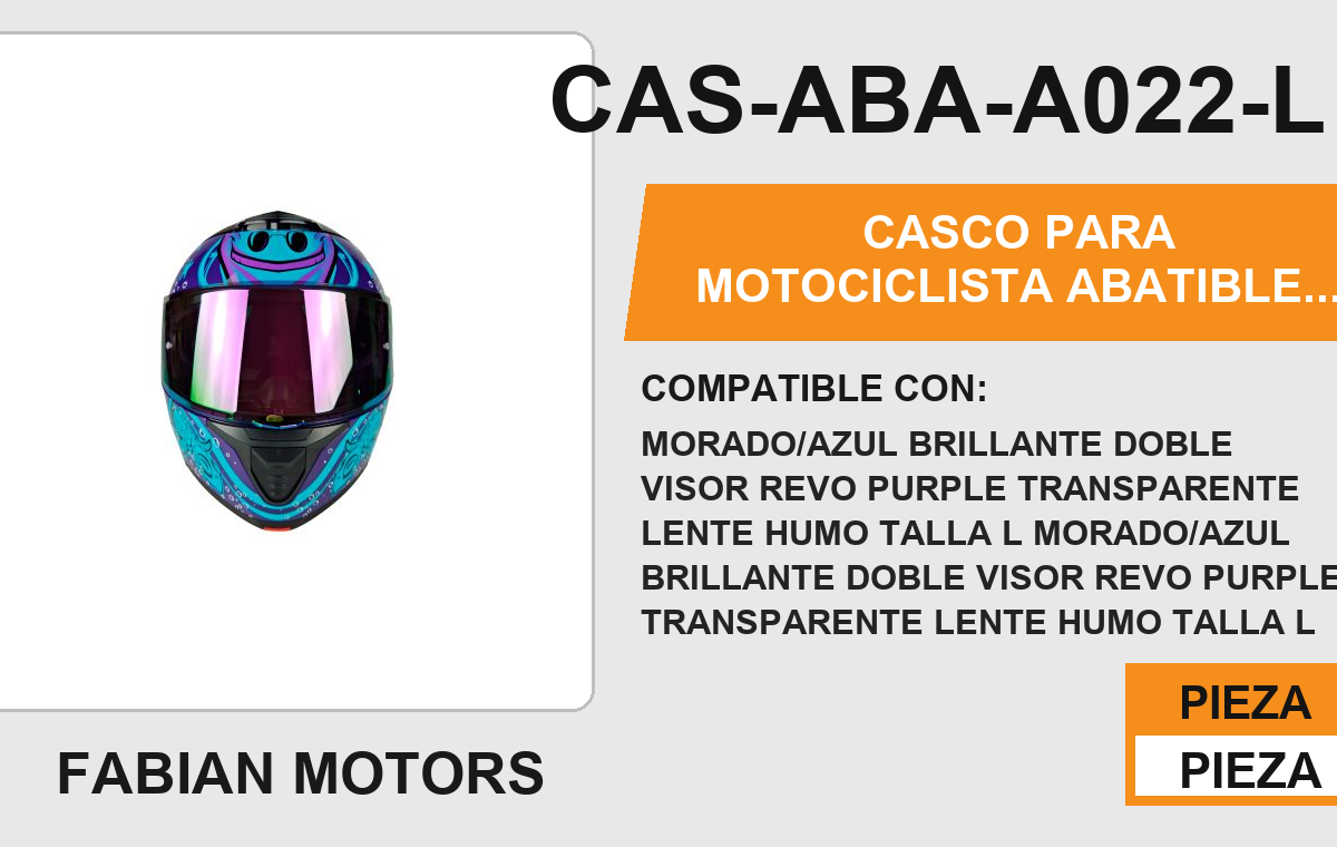 CASCO ABATIBLE CANCUN NIGHT CERTIFICADO "DOT"