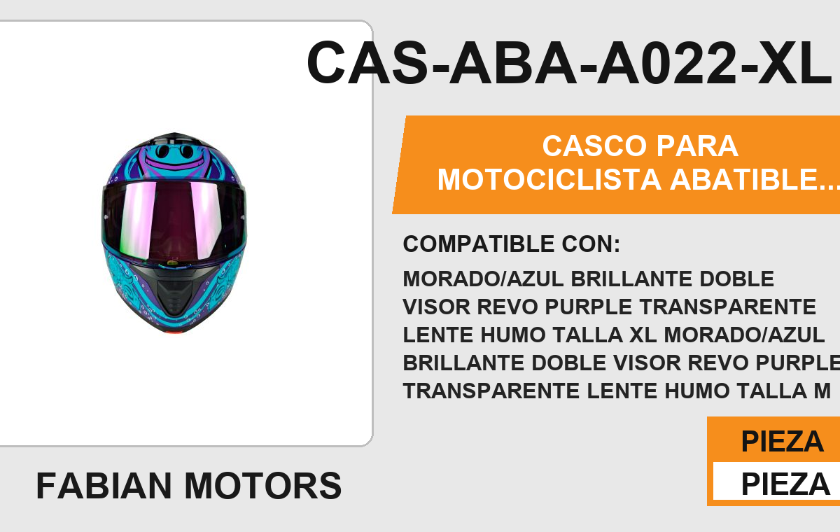 CASCO ABATIBLE CANCUN NIGHT CERTIFICADO "DOT"