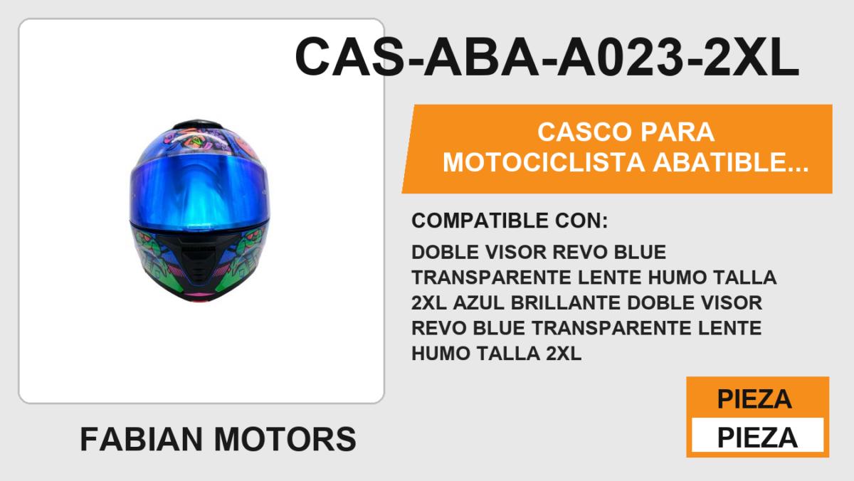 CASCO ABATIBLE BEAR AZUL CERTFIICADO "DOT"