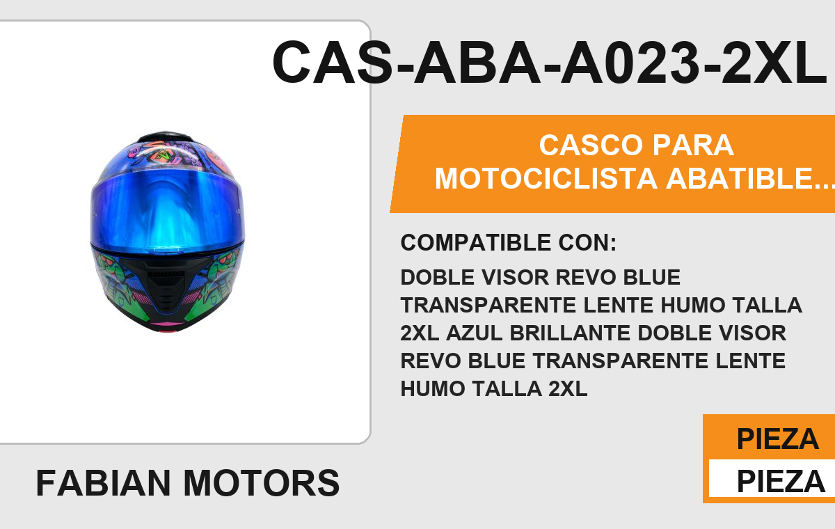 CASCO ABATIBLE BEAR AZUL CERTFIICADO "DOT"