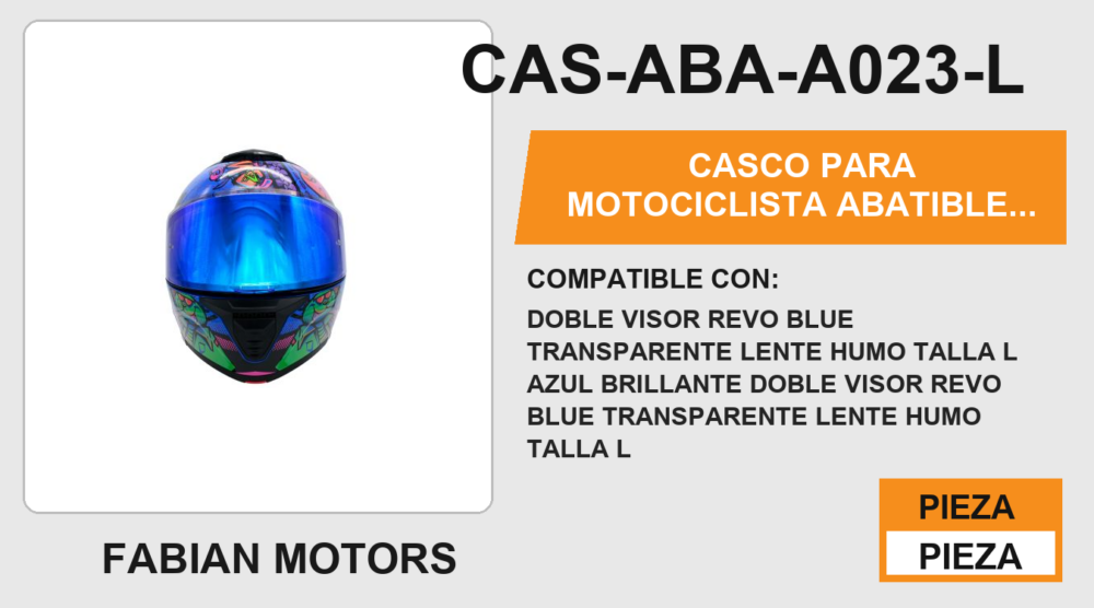 CASCO ABATIBLE BEAR AZUL CERTFIICADO "DOT"