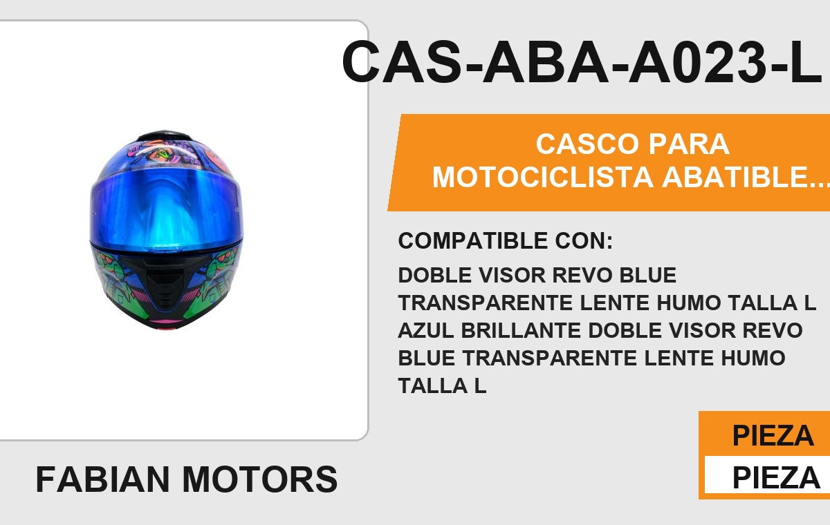 CASCO ABATIBLE BEAR AZUL CERTFIICADO "DOT"