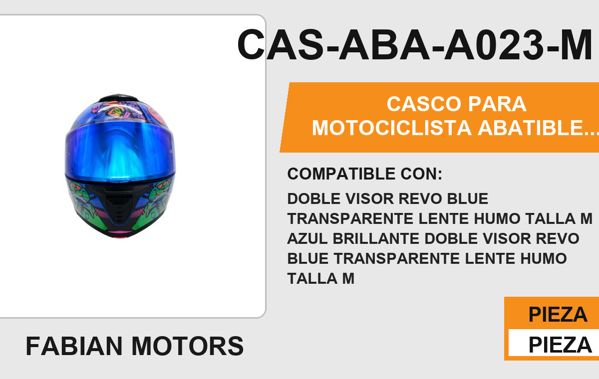 CASCO ABATIBLE BEAR AZUL CERTFIICADO "DOT"
