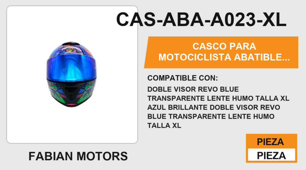 CASCO ABATIBLE BEAR AZUL CERTFIICADO "DOT"