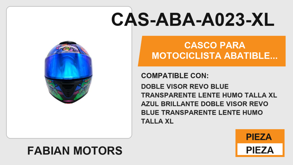CASCO ABATIBLE BEAR AZUL CERTFIICADO "DOT"