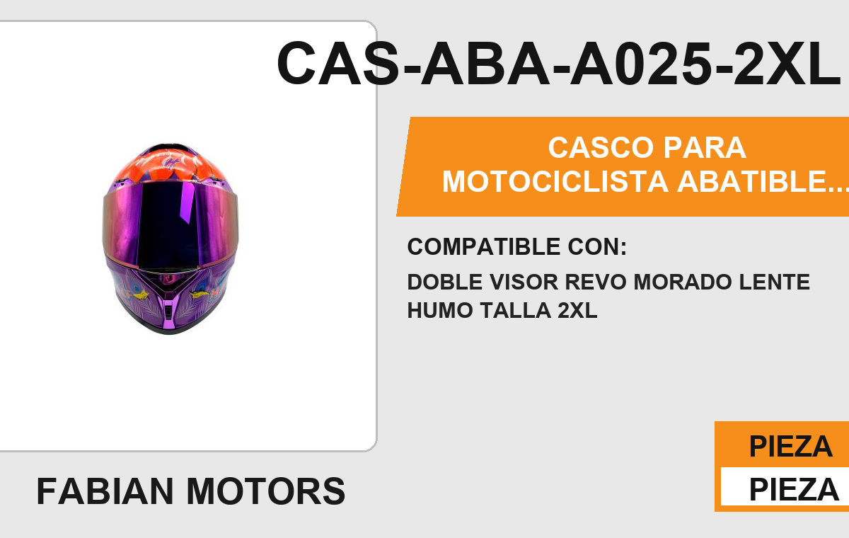 CASCO PARA MOTOCICLISTA ABATIBLE ALEBRIJE HALF® CERTIFICADO DOT