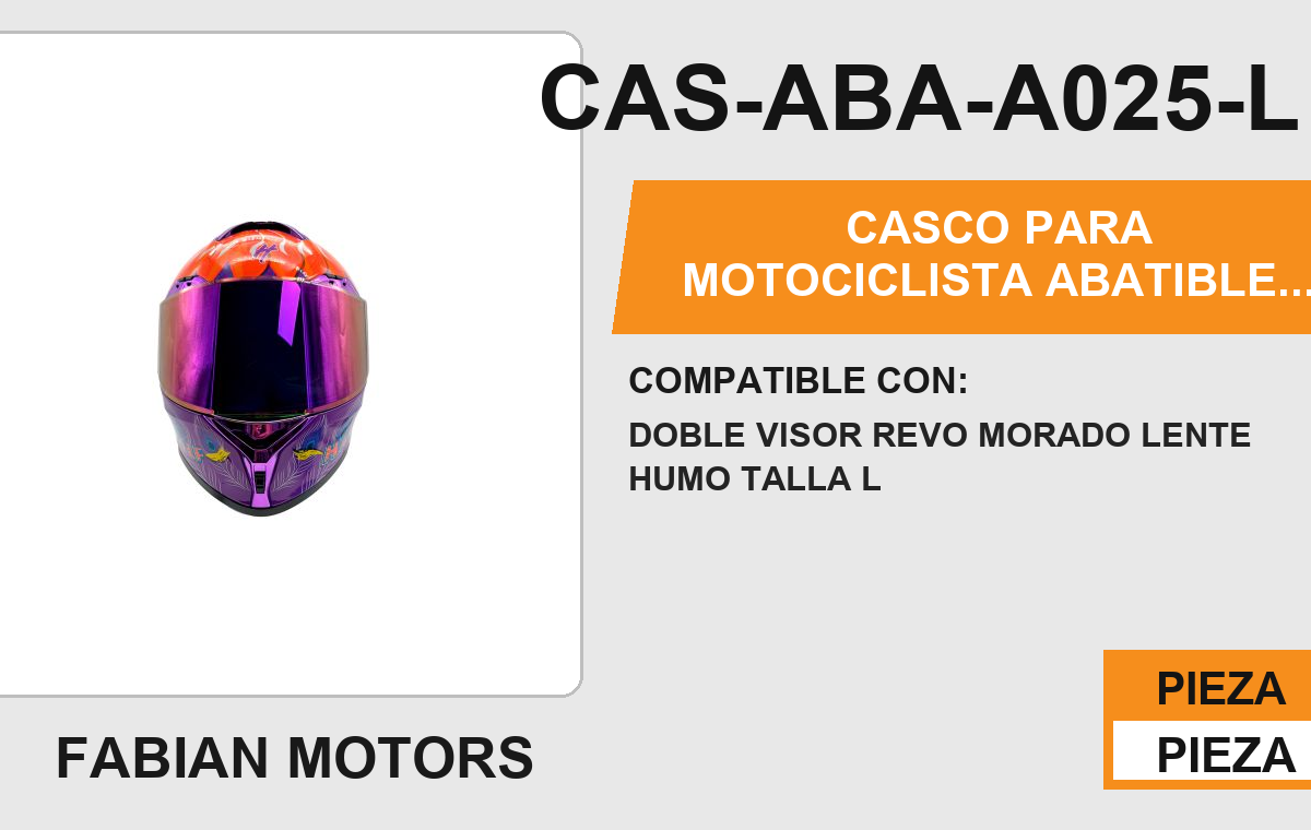 CASCO PARA MOTOCICLISTA ABATIBLE ALEBRIJE HALF® CERTIFICADO DOT