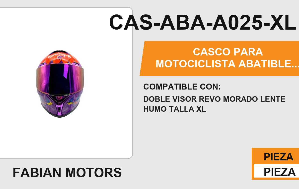 CASCO PARA MOTOCICLISTA ABATIBLE ALEBRIJE HALF® CERTIFICADO DOT