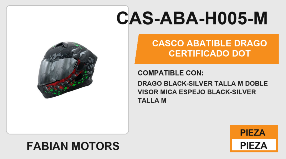 CASCO ABATIBLE DRAGO CERTIFICADO " DOT "