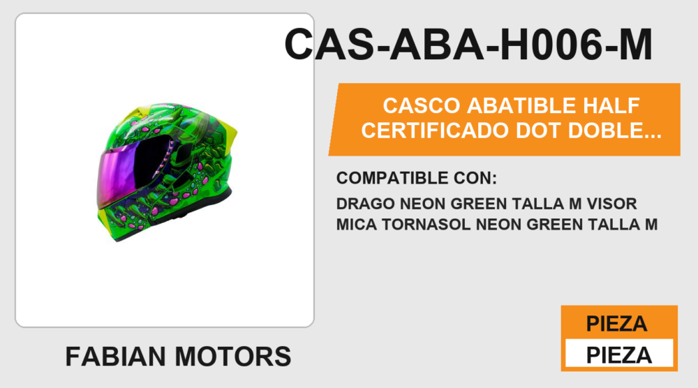 CASCO ABATIBLE DRAGO CERTIFICADO " DOT "