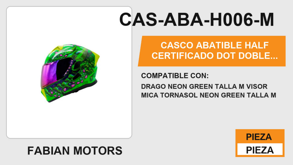 CASCO ABATIBLE DRAGO CERTIFICADO " DOT "