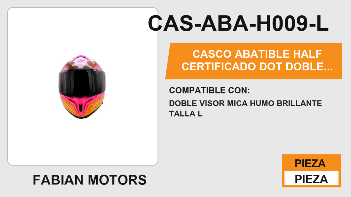 CASCO ABATIBLE ICE CREAM CERTIFICADO " DOT "