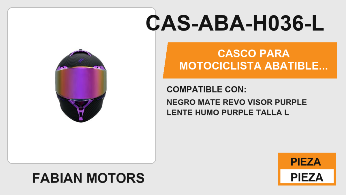 CASCO ABATIBLE PURPLE CERTIFICADO DOT