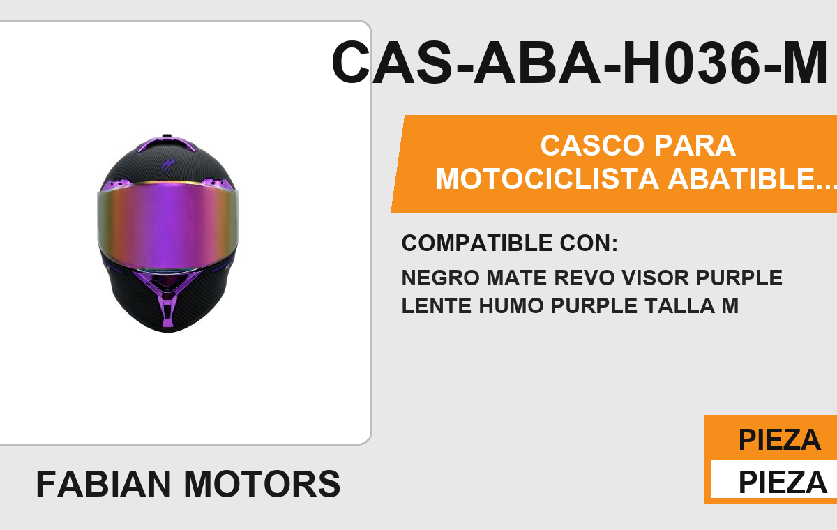 CASCO ABATIBLE PURPLE CERTIFICADO DOT