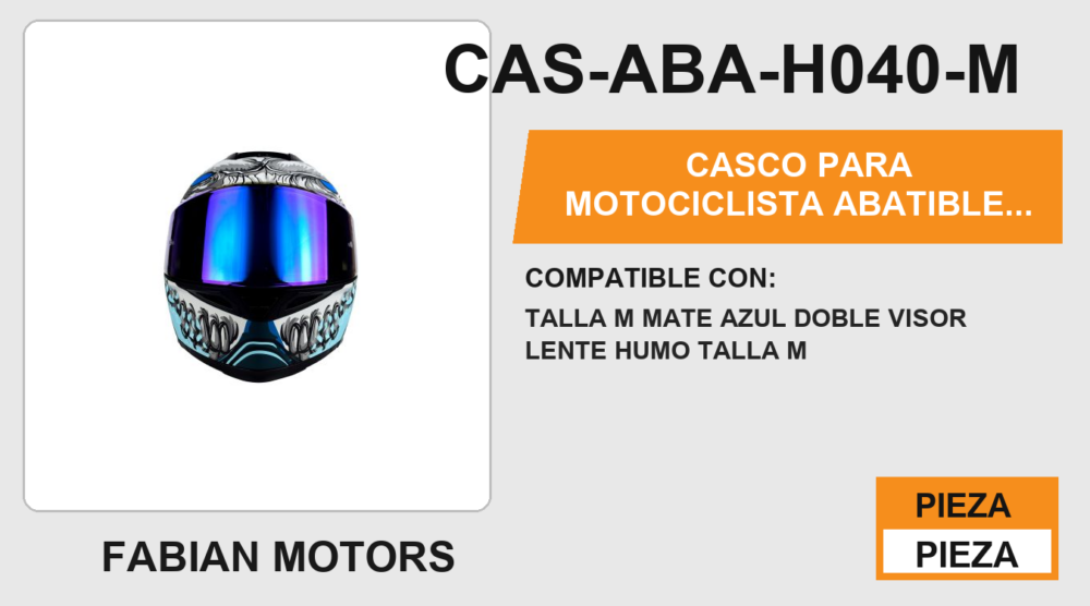 CASCO ABATIBLE CON LUZ LED ALIEN BOT BLUE CERTIFICADO ECE-22.06