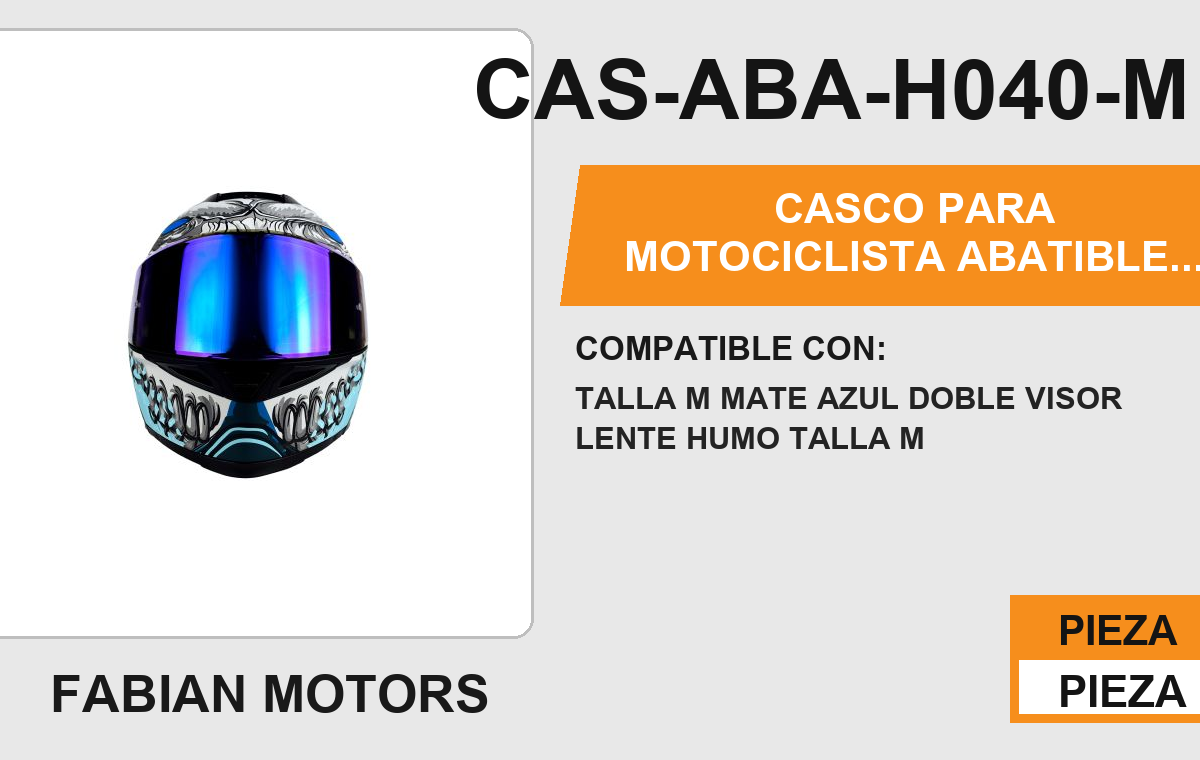 CASCO ABATIBLE CON LUZ LED ALIEN BOT BLUE CERTIFICADO ECE-22.06