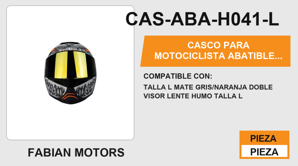 CASCO ABATIBLE CON LUZ LED ALIEN BOT GREY CERTIFICADO ECE-22.06