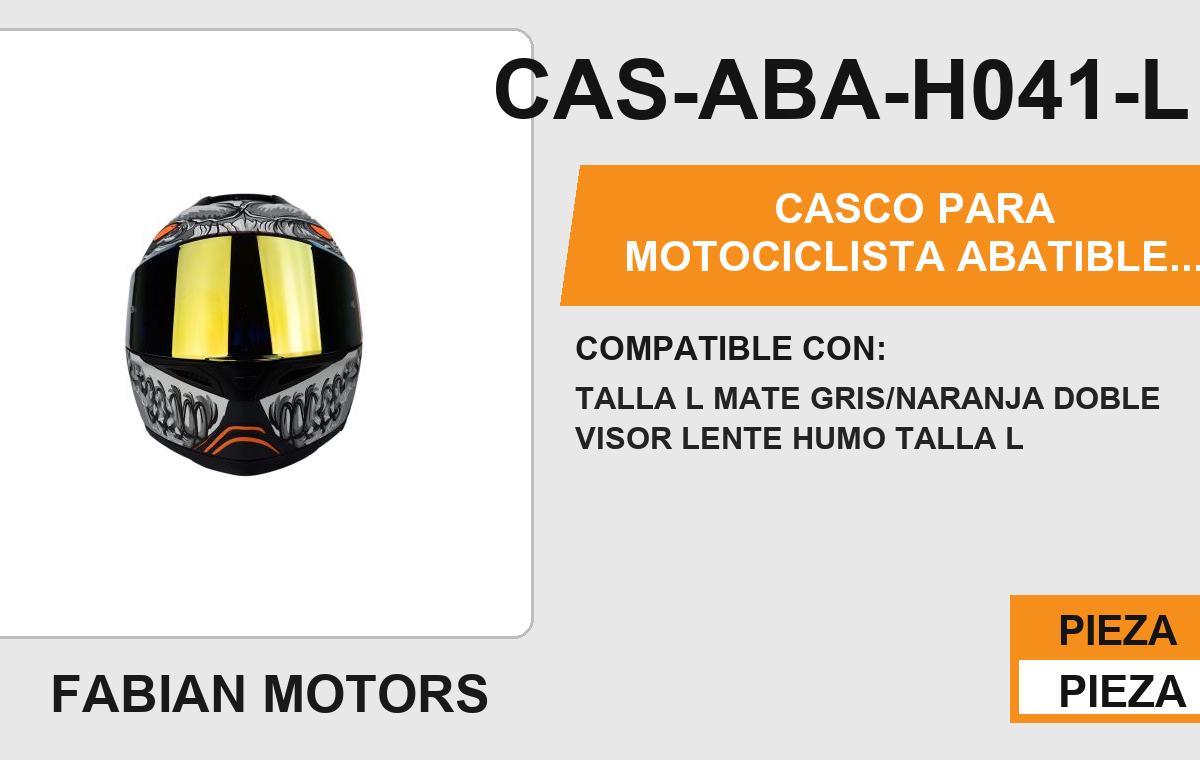CASCO ABATIBLE CON LUZ LED ALIEN BOT GREY CERTIFICADO ECE-22.06