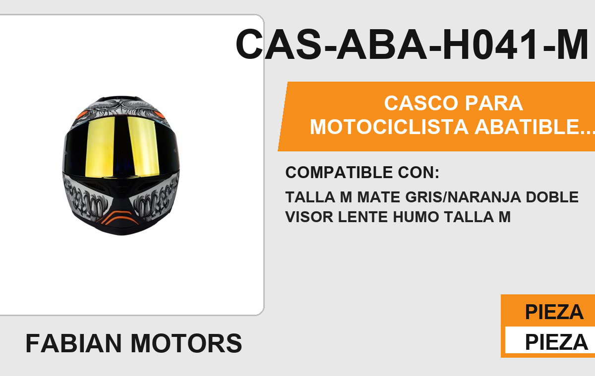 CASCO ABATIBLE CON LUZ LED ALIEN BOT GREY CERTIFICADO ECE-22.06