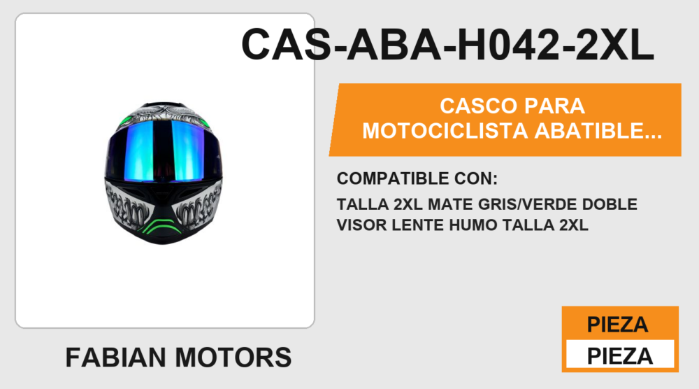 CASCO ABATIBLE CON LUZ LED ALIEN BOT GREEN CERTIFICADO ECE-22.06