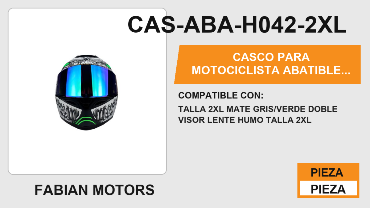 CASCO ABATIBLE CON LUZ LED ALIEN BOT GREEN CERTIFICADO ECE-22.06