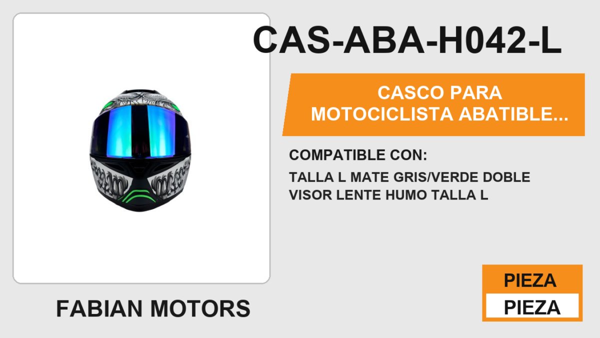 CASCO ABATIBLE CON LUZ LED ALIEN BOT GREEN CERTIFICADO ECE-22.06