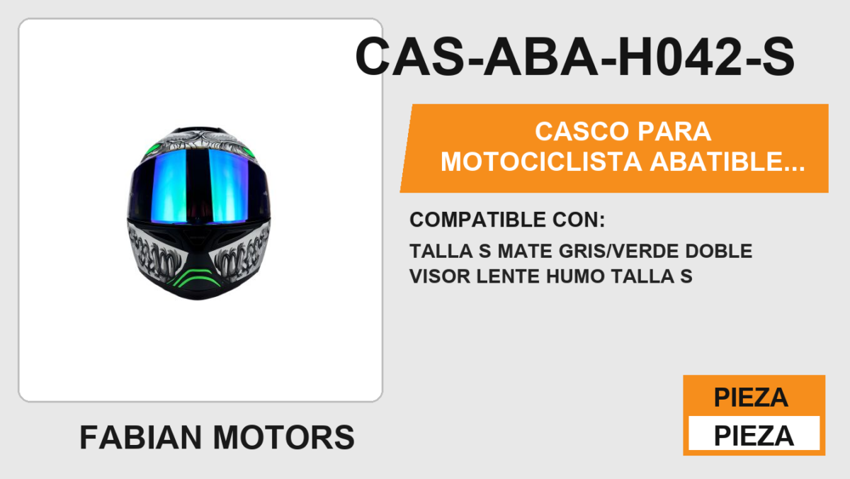 CASCO ABATIBLE CON LUZ LED ALIEN BOT GREEN CERTIFICADO ECE-22.06