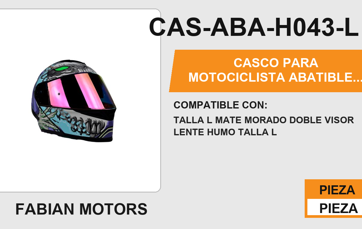 CASCO ABATIBLE CON LUZ LED ALIEN BOT PURPLE CERTIFICADO ECE-22.06