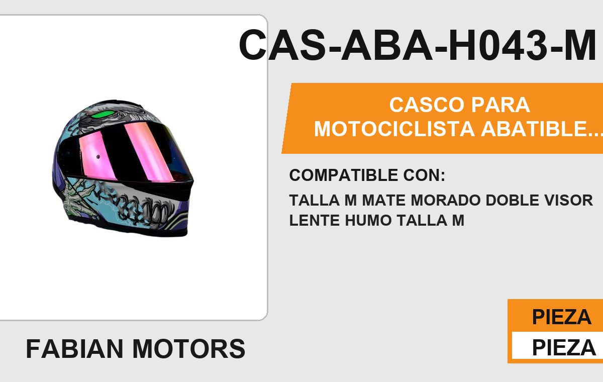 CASCO ABATIBLE CON LUZ LED ALIEN BOT PURPLE CERTIFICADO ECE-22.06