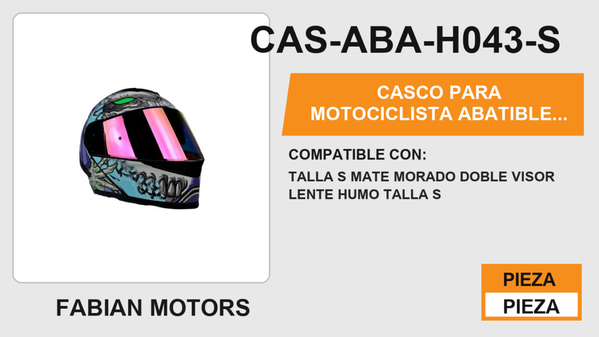 CASCO ABATIBLE CON LUZ LED ALIEN BOT PURPLE CERTIFICADO ECE-22.06