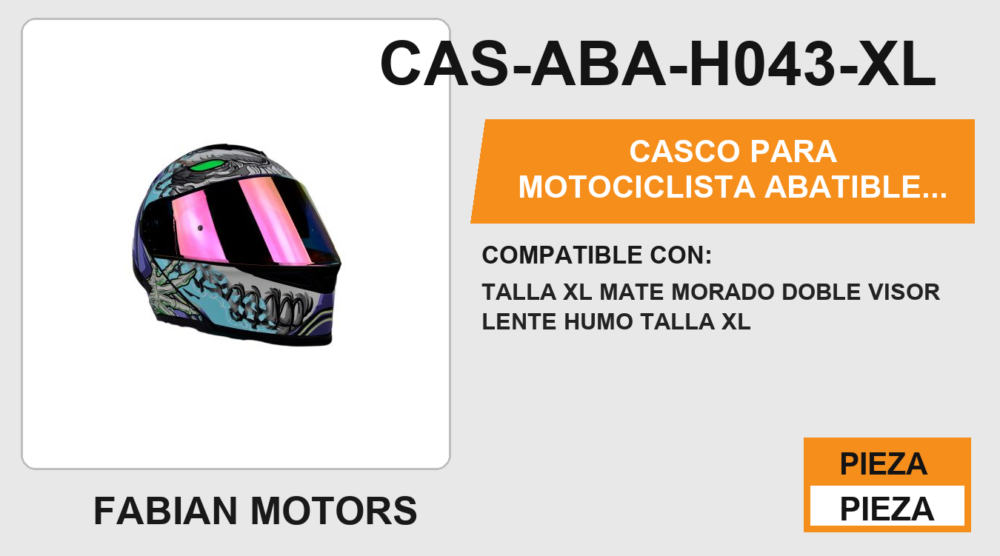 CASCO ABATIBLE CON LUZ LED ALIEN BOT PURPLE CERTIFICADO ECE-22.06