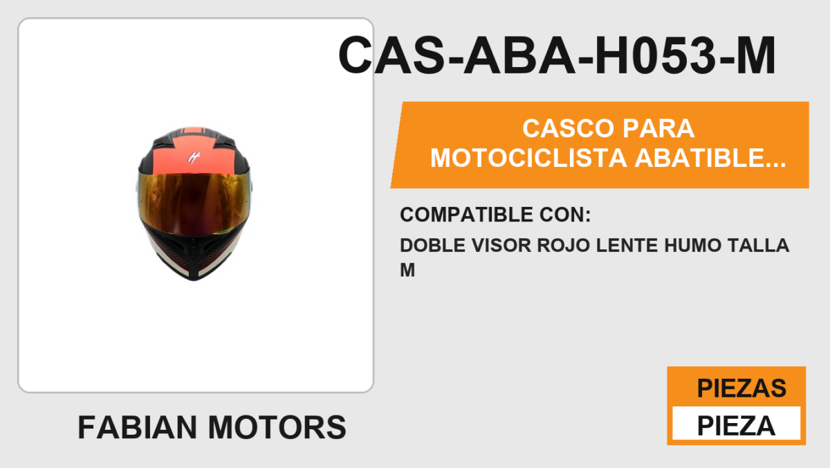 CASCO PARA MOTOCICLISTA ABATIBLE RED SPORTER HALF® CERTIFICADO DOT (PINLOCK)