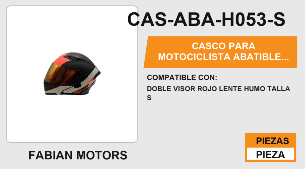 CASCO PARA MOTOCICLISTA ABATIBLE RED SPORTER HALF® CERTIFICADO DOT (PINLOCK)